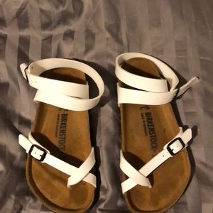 Yara birkenstocks white